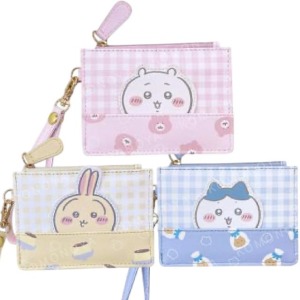 Chiikawa 吉伊卡哇 皮質票卡零錢包 (格紋款) 吉伊 小八 烏薩奇