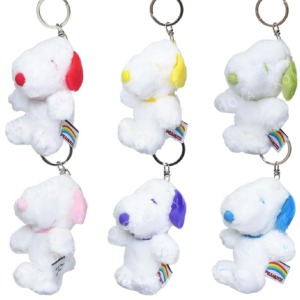 史努比 絨毛玩偶吊飾 (七彩款)