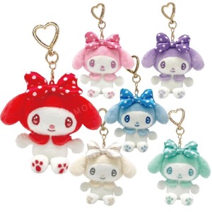 【限購】Sanrio 三麗鷗 美樂蒂 絨毛玩偶吊飾 (彩虹系列點點款)