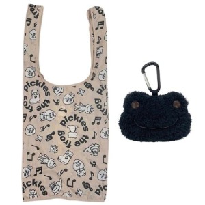 Pickles the Frog 泡菜蛙 絨毛玩偶造型環保購物袋 (黑色款)