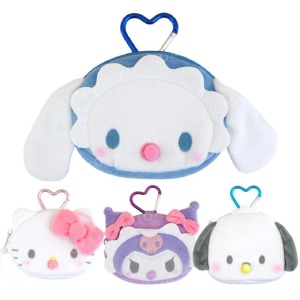 Sanrio 三麗鷗 絨毛造型零錢包吊飾 (嬰兒款) 大耳狗 酷洛米 帕恰狗 Kitty