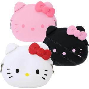 Hello Kitty 矽膠扣型零錢包 p+g design (大臉款)