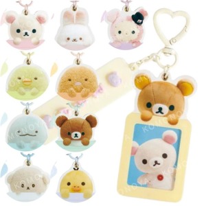 San-X 文字拼圖小卡收納吊飾 (大臉款) 拉拉熊 角落生物 棉花糖兔 意志薄弱醬