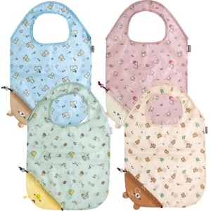 San-X 拉拉熊 尼龍造型收納環保袋 (大臉款) 拉拉熊 牛奶熊 茶小熊