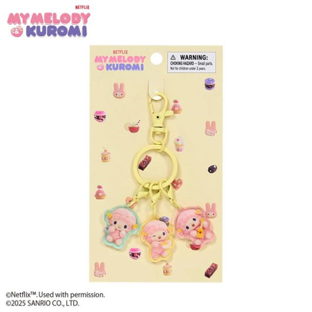 ▲新品特價【預購限購】Sanrio 三麗鷗 Piano 壓克力三連鑰匙圈 (Netflix原創動畫 My Melody & Kuromi)