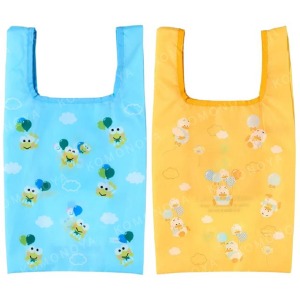 Sanrio 三麗鷗 尼龍摺疊購物袋 (蛙鴨蛙鴨蛙 汽球) 大眼蛙 貝克鴨