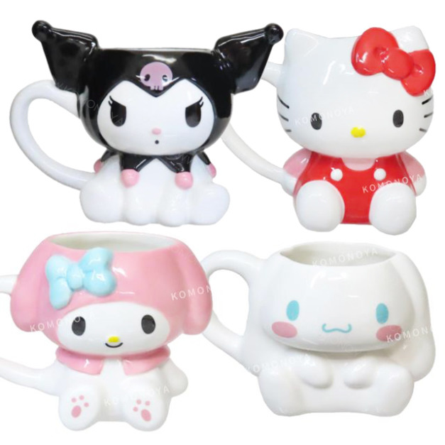 三麗鷗 造型陶瓷馬克杯 200ml (全身坐姿款) Kitty 酷洛米 大耳狗
