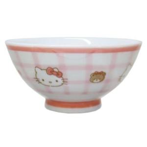 Sanrio 三麗鷗 Hello Kitty 金正陶器 陶瓷碗 (格紋熊款)