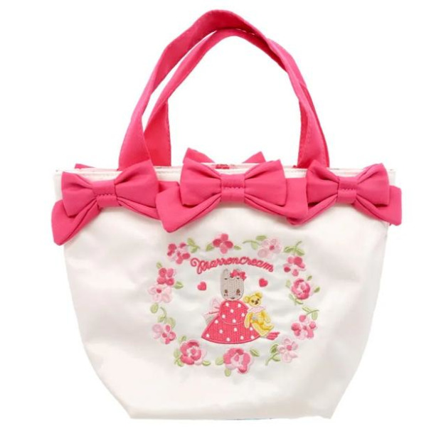 Sanrio 三麗鷗 兔媽媽 蝴蝶結造型手提午餐袋 (點點洋裝款)