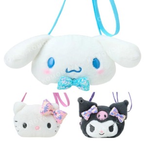 Sanrio 三麗鷗 絨毛造型兒童斜背包 (亮片款) Kitty 大耳狗 酷洛米