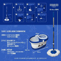 史努比 超省力旋轉拖把組 (藍飲料款)_3