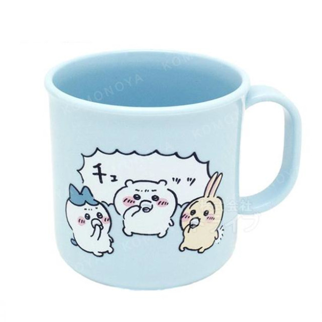 Chiikawa 吉伊卡哇 兒童單耳塑膠杯 200ml (藍喝東西)