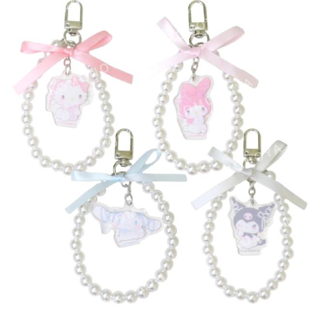 Sanrio 三麗鷗 珍珠造型吊飾 (芭蕾緞帶) 酷洛米 美樂蒂 大耳狗