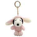 FUWAKUTA 史努比 絨毛玩偶鑰匙圈吊飾 (垂耳兔裝款)_1