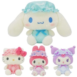 Sanrio 三麗鷗 絨毛玩偶娃娃S (點點睡帽) Kitty 美樂蒂 酷洛米 大耳狗