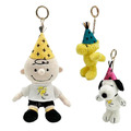 FUWAKUTA 史努比 絨毛玩偶鑰匙圈吊飾 (派對帽款)