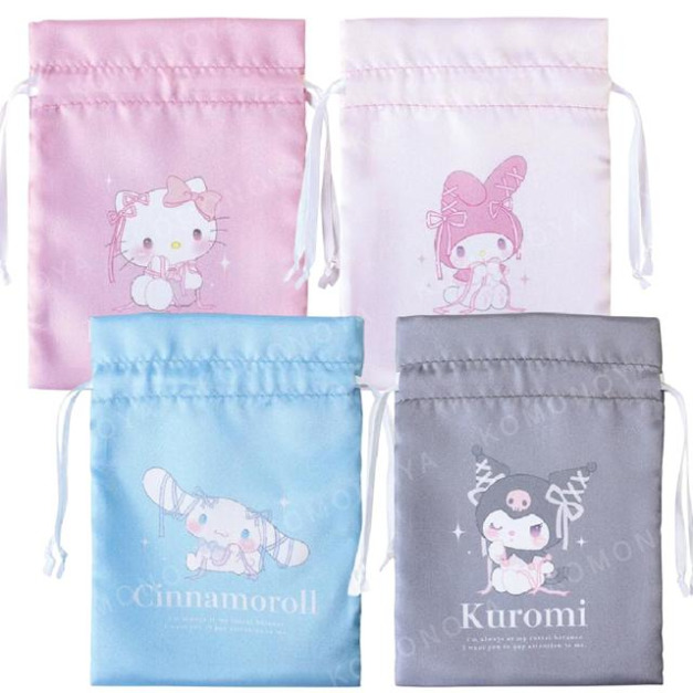 Sanrio 三麗鷗 尼龍束口袋 (芭蕾緞帶) 酷洛米 美樂蒂 大耳狗