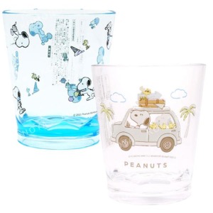 史努比 透明無把壓克力杯