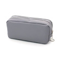 史努比 透明窗口方形拉鍊筆袋 (灰顛倒款)_1