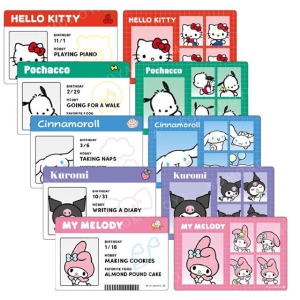 Sanrio 三麗鷗 裝飾貼紙2入組 (ID卡風格款) Kitty 美樂蒂 帕恰狗 大耳狗 酷洛米