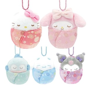 Sanrio 三麗鷗 絨毛玩偶吊飾 (和服襁褓款) Kitty 美樂蒂 大耳狗 酷洛米