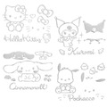 Sanrio 三麗鷗 立體裝飾貼 (銀款)Kitty 酷洛米 大耳狗 帕恰狗