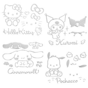 Sanrio 三麗鷗 立體裝飾貼 (銀款)Kitty 酷洛米 大耳狗 帕恰狗