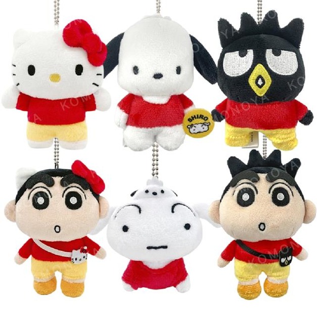 Sanrio 三麗鷗 x 蠟筆小新 絨毛玩偶吊飾 (變裝款)