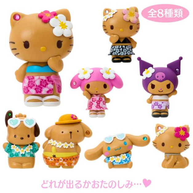 ▲預購特價【限購】Sanrio 三麗鷗 樹脂造型公仔 全套盲盒8入組 (夏威夷微醺假期)