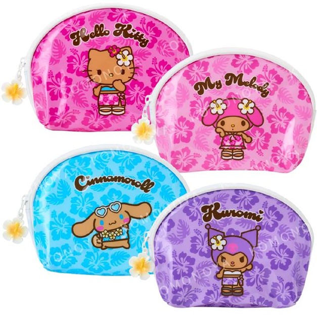 ▲預購特價【限購】Sanrio 三麗鷗 PVC化妝包 (夏威夷微醺假期) Kitty 美樂蒂 酷洛米 大耳狗
