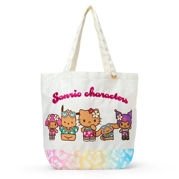 ▲預購特價【限購】Sanrio 三麗鷗 棉質直式肩背袋 (夏威夷微醺假期)