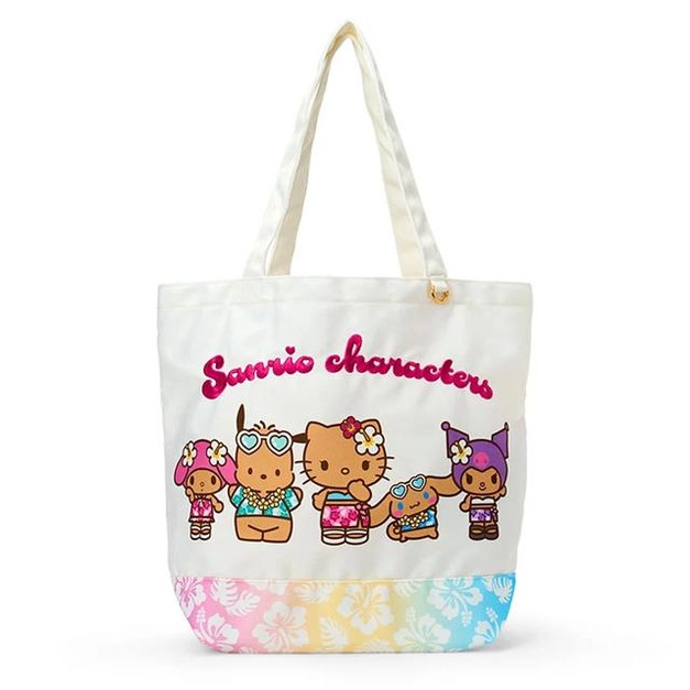 ▲預購特價【限購】Sanrio 三麗鷗 棉質直式肩背袋 (夏威夷微醺假期)