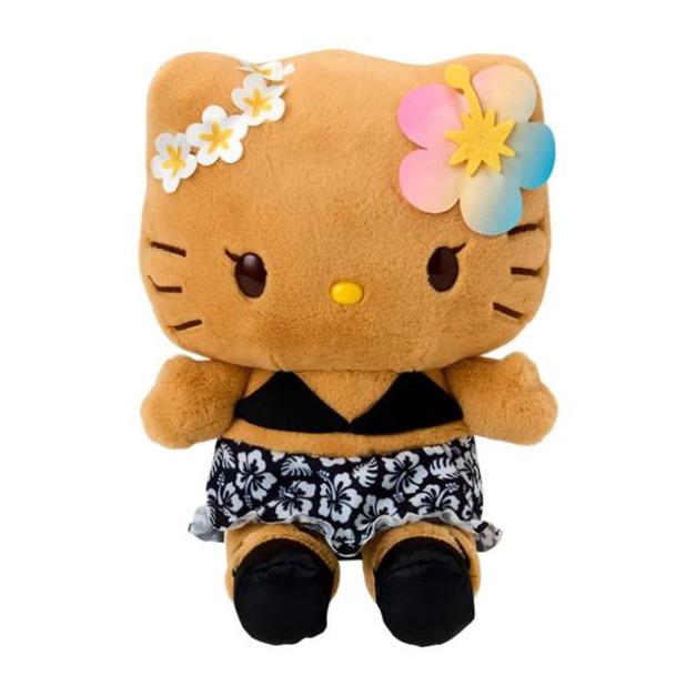 ▲預購特價【限購】Sanrio 三麗鷗 Hello Kitty 絨毛玩偶娃娃 黑衣 (夏威夷微醺假期)