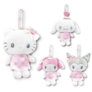 Sanrio 三麗鷗 絨毛玩偶造型收納袋吊飾 (邱比特款) Kitty 美樂蒂 酷洛米 大耳狗