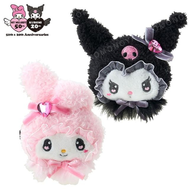 ▲預購特價【限購】SanrioSanrio 三麗鷗 絨毛造型髮夾 (毛茸茸 美樂蒂50th & 酷洛米20th)
