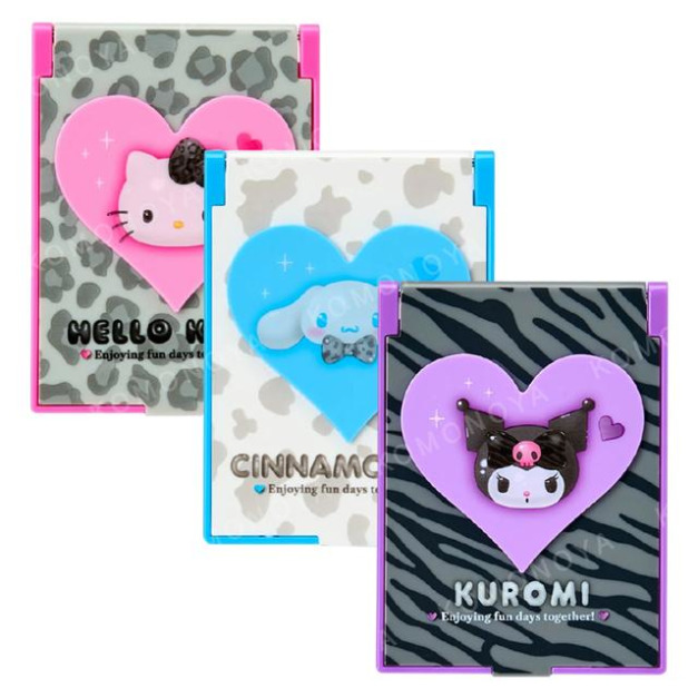 ▲預購特價【限購】Sanrio 三麗鷗 塑膠方形隨身鏡 (動物派對) Kitty 大耳狗 酷洛米