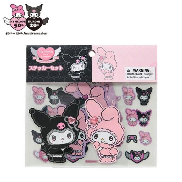 ▲特價【限購】SanrioSanrio 三麗鷗 造型貼紙組 32枚入 (毛茸茸 美樂蒂50th & 酷洛米20th)