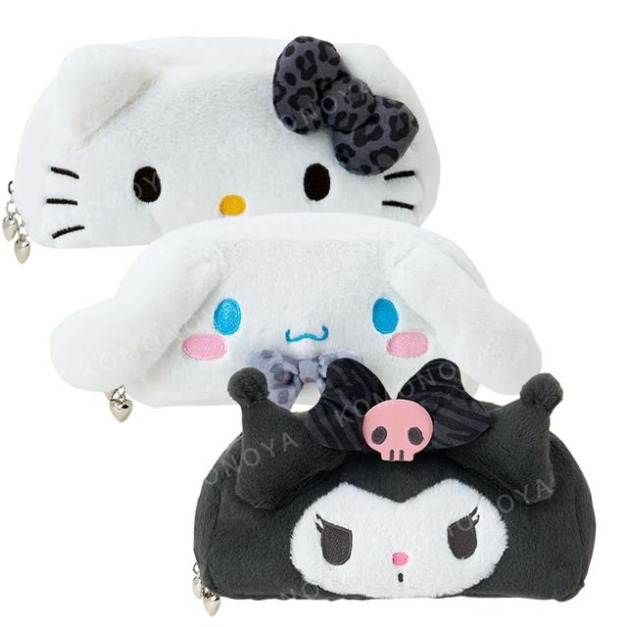 ▲預購特價【限購】Sanrio 三麗鷗 絨毛造型筆袋 (動物派對) Kitty 大耳狗 酷洛米