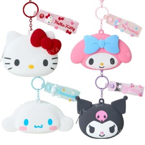 Sanrio 三麗鷗 矽膠造型零錢包吊飾 (大頭款) Kitty 美樂蒂 酷洛米 大耳狗