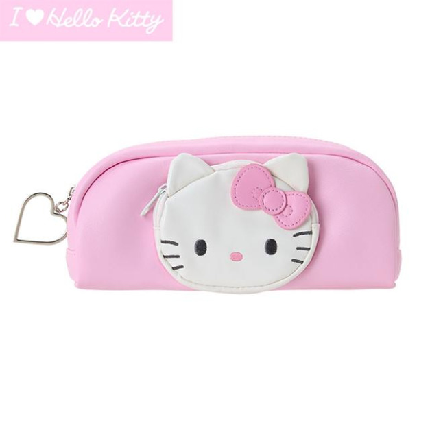 ▲預購特價【限購】Sanrio 三麗鷗 Hello Kitty 皮質造型拉鍊筆袋 (I Love Hello Kitty)