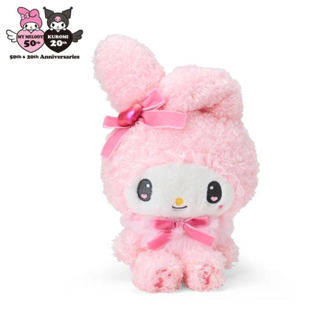 ▲預購特價【限購】SanrioSanrio 三麗鷗 美樂蒂 絨毛玩偶娃娃 (毛茸茸 美樂蒂50th & 酷洛米20th)