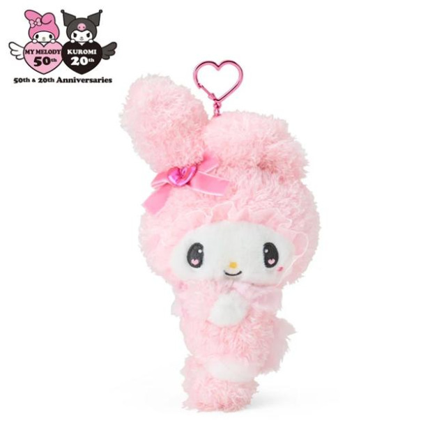 ▲預購特價【限購】Sanrio 三麗鷗 美樂蒂 絨毛玩偶吊飾 (毛茸茸 美樂蒂50th & 酷洛米20th)