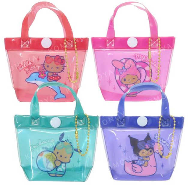 Sanrio 三麗鷗 PVC零錢包吊飾 (夏威夷戲水) Kitty 美樂蒂 酷洛米 帕恰狗