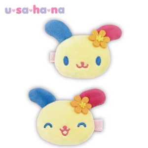 SPINNS x Sanrio 花小兔 造型絨毛髮夾2入組 (格紋花布系列)