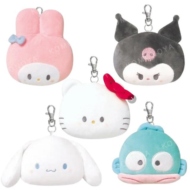 Sanrio 三麗鷗 絨毛造型票卡套 (胖胖豆豆眼款) Kitty 大耳狗 酷洛米 美樂蒂