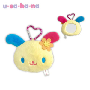 SPINNS x Sanrio 花小兔 絨毛造型隨身鏡吊飾 (格紋花布系列)