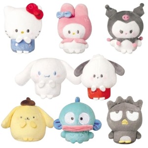 Sanrio 三麗鷗 絨毛迷你玩偶 (胖胖豆豆眼款) Kitty 大耳狗 酷洛米 美樂蒂
