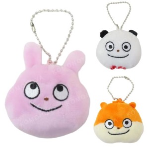 西村裕二 絨毛玩偶別針吊飾 (大頭款) 戀愛兔 開心熊貓 小老鼠