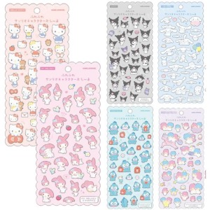 Sanrio 三麗鷗 毛氈造型貼紙組 (動作款) Kitty 美樂蒂 酷洛米 大耳狗 雙子星