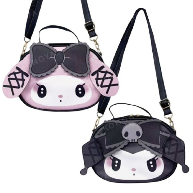 Sanrio 三麗鷗 皮質兩用斜背包 (暗夜天使) 美樂蒂 酷洛米